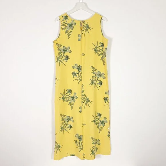 Vintage Silk Tropical Pattern Maxi Dress - Picture 8 of 8